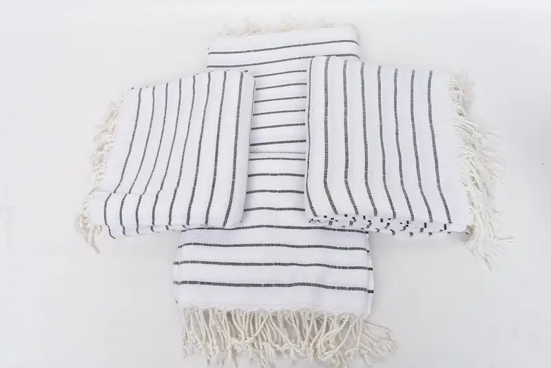 Peshtemal Towel, Eco-Friendly Turkish Towel, Turkish beach towel, 70x40 Cotton Striped Towel, Quick-Dry Beach Towel, Wedding Favors, Employee Gifts - 12