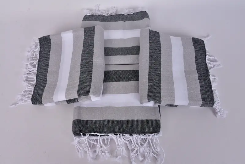 70x40 Cotton Striped Towel, Custom Name Towel, Handmade Gift, Housewarming Gift, Peshtemal Towel USA, Spa Gift, Bachelor Gifts, Sand-resistant towel - 6