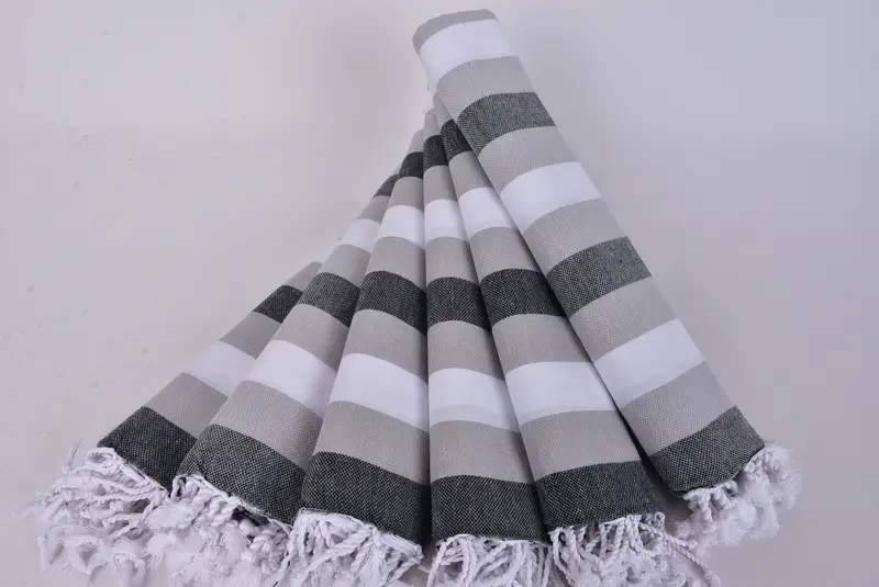 70x40 Cotton Striped Towel, Custom Name Towel, Handmade Gift, Housewarming Gift, Peshtemal Towel USA, Spa Gift, Bachelor Gifts, Sand-resistant towel - 4