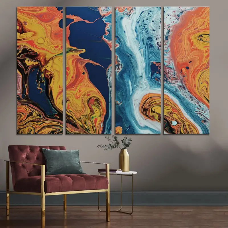 Abstract Canvas Decor, Illusion Wall Art Canvas, Marble Canvas Print, Abstract Wall Decor, Abstract Illusion Canvas, Illusion Wall Art - 3