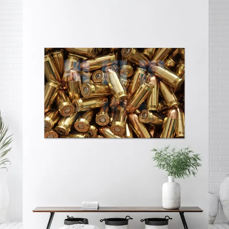 Zarif Baskılı Cam: Modern Man Cave için Askeri Esintili Tasarım