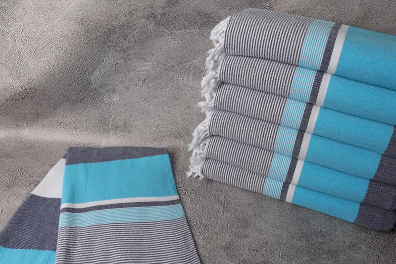 Quick-dry peshtemal, Grandma Gift, Family Gift Basket, Hammam towel, Personalized Turkish Towel, 68x40 Cotton Striped Towel, Yoga Towel - 2