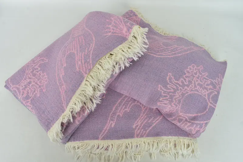 Girl Trip Party Gunst, Brautjungfergeschenk, 88x60 Baumwollmeerkreaturen und Meeresjungfrau -Designtuch, gewebte Decke, dekorative Decke, Hochzeitsbevorzugungen - 8