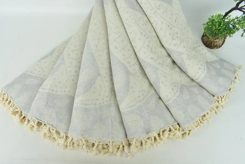 Turkish Blanket, Bachelorette Favor, Bridal Shower Gift, 100x92 Cotton Whale Design Towel, Beach Wedding Favor, Custom Wedding Gifts, Organic Throw - 6