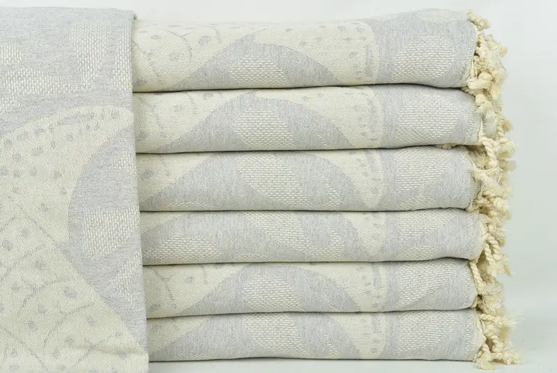 Turkish Blanket, Bachelorette Favor, Bridal Shower Gift, 100x92 Cotton Whale Design Towel, Beach Wedding Favor, Custom Wedding Gifts, Organic Throw - 3