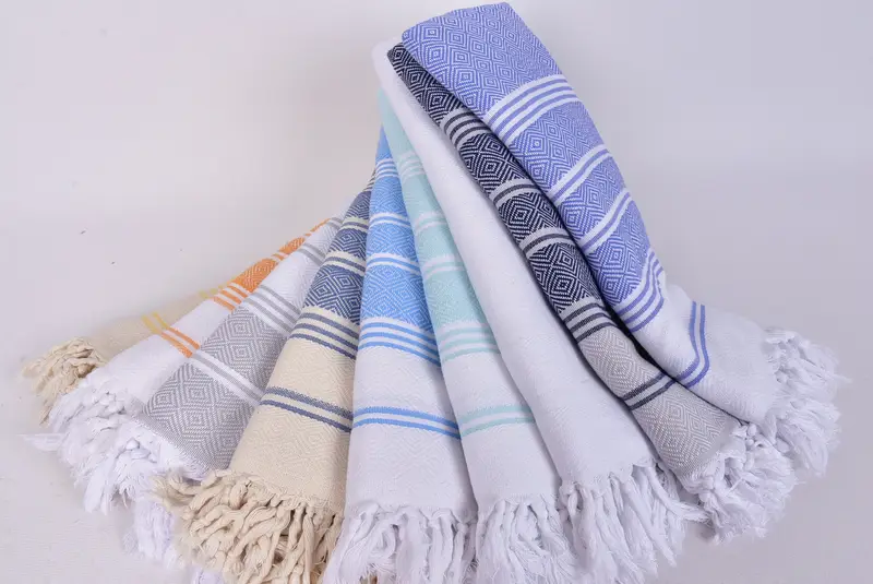 Employee Gifts, Luxury towel, Oversized lightweight Turkish bath towel USA, 70x40 Cotton Diamond Towel, Absorbent towel, Personalized Turkish Towel - 4