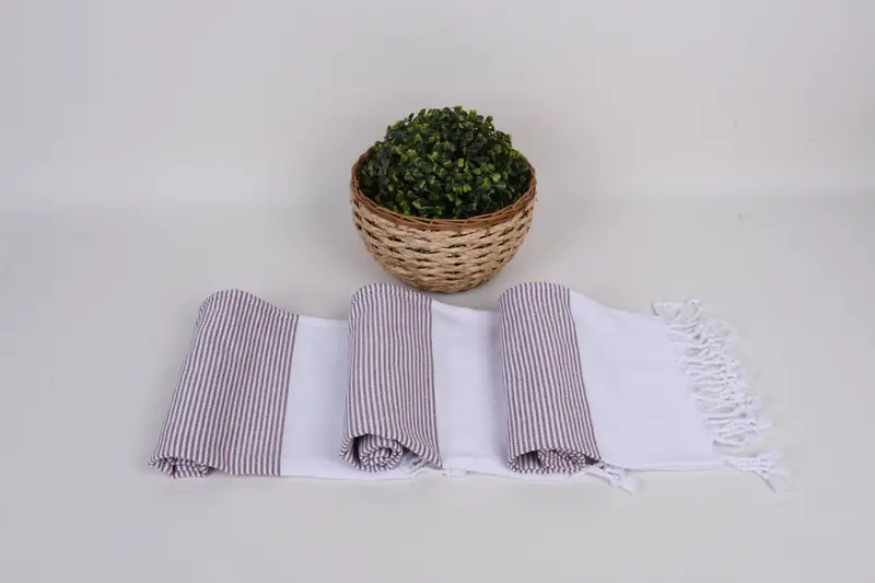 Küçük banyo havlu, düğün iyilikleri, el yapımı hediye, benzersiz hediye, Bachelorette Party Hediyeler Nedime, Türk Çay Havlusu, 40x18 pamuklu çizgili havlu - 8