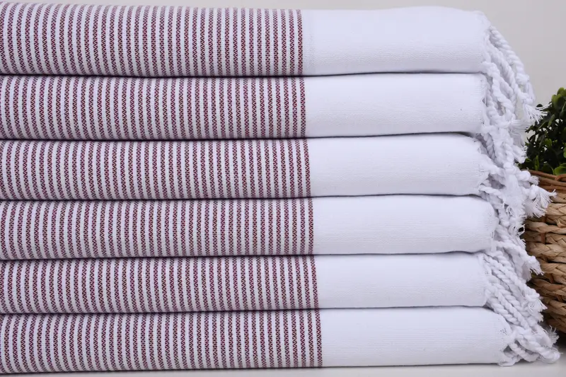 Küçük banyo havlu, düğün iyilikleri, el yapımı hediye, benzersiz hediye, Bachelorette Party Hediyeler Nedime, Türk Çay Havlusu, 40x18 pamuklu çizgili havlu - 2