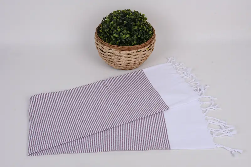 Küçük banyo havlu, düğün iyilikleri, el yapımı hediye, benzersiz hediye, Bachelorette Party Hediyeler Nedime, Türk Çay Havlusu, 40x18 pamuklu çizgili havlu - 4