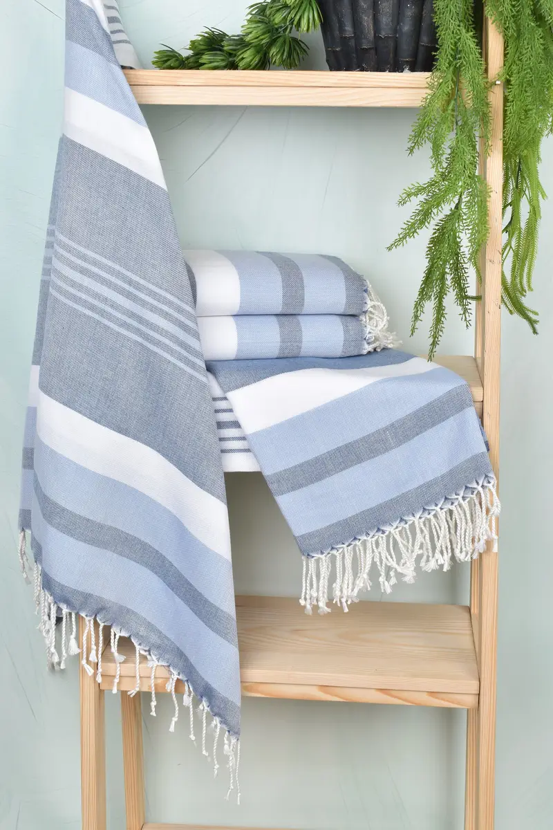 Quick-dry peshtemal, 70x40 Cotton Striped Towel, Personalized Gift For Him, Bridesmaid Gift Towel, Gift For The Home Decor, Quick-dry towel - 6