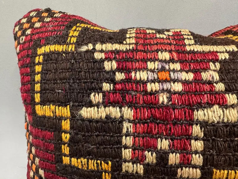 12x20 Red Cushion Case, Pastel Pillow, Vintage Pillow, Interior Designer Pillow, Handwoven Pillow Case, Turkish Pillow, Pillow - 5