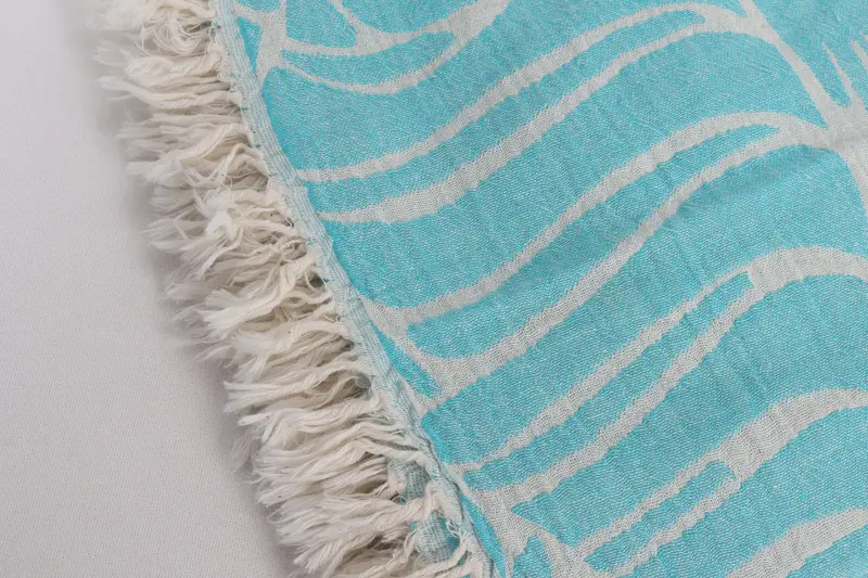 Woven Blanket, Custom Wedding Gifts, Bachelorette Party Favors, Personalized Bridesmaid Gift, Oversized Beach Towel, 70x60 Cotton Fish Design Towel - 7