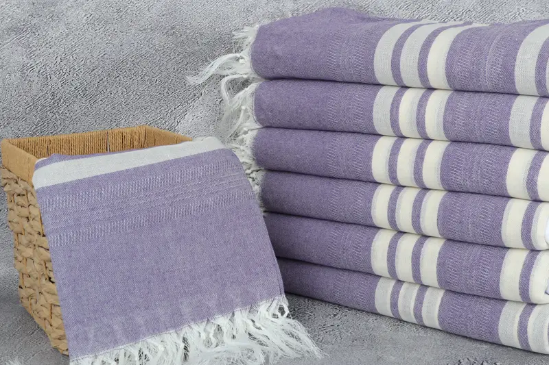 Beach Towel Bulk, Quick-dry peshtemal, Beach Wedding Favor, Anniversary Gift For Her, Wedding Gift, Wedding Gifts Towel, 68x40 Cotton Striped Towel - 3