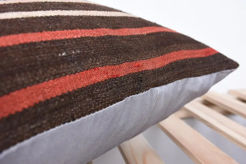 20x20 Brown Cushion, Throw Kilim Pillow, Pillow, Authentic Pillow Sham, Outdoor Patio Cushion, Boho Pillow, Kilim Pillow Cover - 7