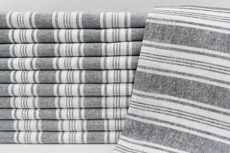 Personalized Wedding Gift For Couple, Bachelorette Party Gifts Bridesmaids, Custom Towel, Absorbent towel, 70x40 Cotton Striped Towel, Holiday Towel - 1