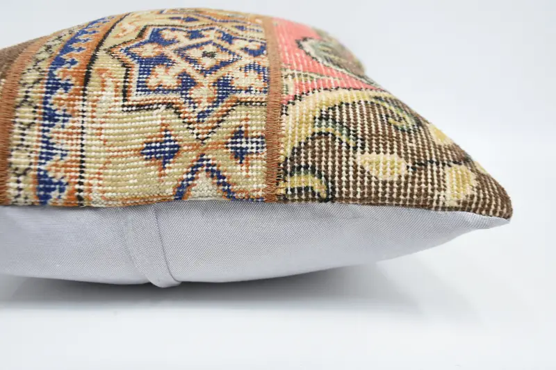 Pillow for Sofa, Throw Kilim Pillow, Pillow Sham, Yoga Pillow Cover, Chair Cushion Cover, Chair Pillow Sham, Gift Pillow, 20x28 Brown Pillow - 5