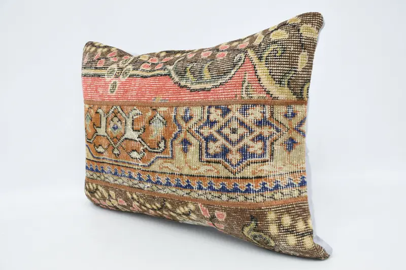 Pillow for Sofa, Throw Kilim Pillow, Pillow Sham, Yoga Pillow Cover, Chair Cushion Cover, Chair Pillow Sham, Gift Pillow, 20x28 Brown Pillow - 4