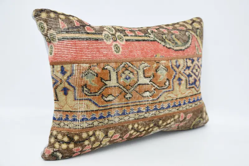 Pillow for Sofa, Throw Kilim Pillow, Pillow Sham, Yoga Pillow Cover, Chair Cushion Cover, Chair Pillow Sham, Gift Pillow, 20x28 Brown Pillow - 3