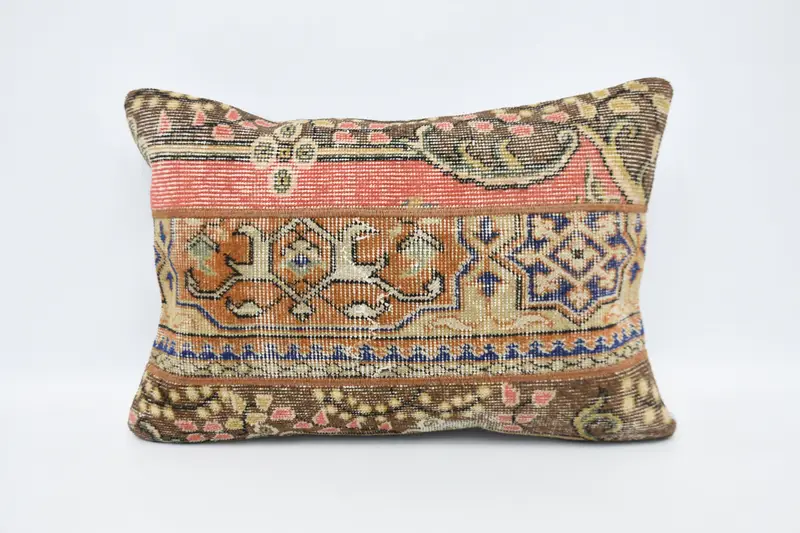 Pillow for Sofa, Throw Kilim Pillow, Pillow Sham, Yoga Pillow Cover, Chair Cushion Cover, Chair Pillow Sham, Gift Pillow, 20x28 Brown Pillow - 1