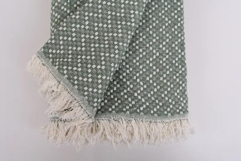 Türk plajı battaniyesi, battaniye atma, düğün iyilikleri, bekarlık iyiliği, 76x68 pamuklu balıksırtı havlu, ev dekor için hediye, monogram battaniye - 8