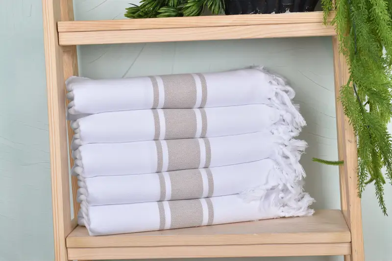 Wedding Day Gift For Bride, 70x40 Cotton Striped Towel, Turkish Towel USA, Sand-free peshtemal towel for the beach, Summer Gift, Turkish Towel Beach - 1