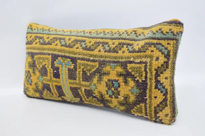 Farmhouse Cushion, 8x16 Orange Pillow Cover, Sofa Pillow, Turkish Pillow, Pillow Sham, Kilim Cushion Sham, Kilim Pillow - 4