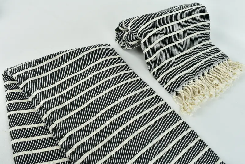 Luxury Turkish Bath Towel, Home Decor Towel, Bachelorette Party Gifts, Organic Turkish towel, Absorbent towel, 70x40 Bamboo Herringbone Towel - 7