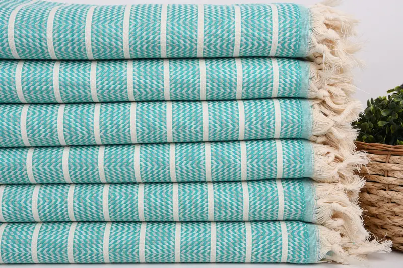 House Warming Gift, Turkish hand towel, Beach towel, Girls Weekend Getaways Gifts, 70x40 Cotton Striped Towel, Thin towel, Pool Towels, Yoga Towel - 2