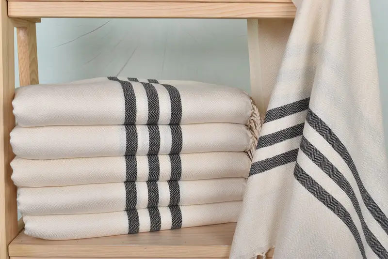 70x40 Cotton Striped Towel, Personalized Bridesmaid Gift, Thin towel, Wedding Gift, Memorial Gift, Turkish towel bulk order for wedding gifts - 2