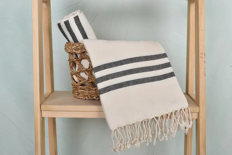 70x40 Cotton Striped Towel, Personalized Bridesmaid Gift, Thin towel, Wedding Gift, Memorial Gift, Turkish towel bulk order for wedding gifts - 4