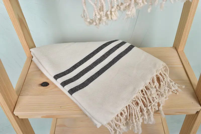 70x40 Cotton Striped Towel, Personalized Bridesmaid Gift, Thin towel, Wedding Gift, Memorial Gift, Turkish towel bulk order for wedding gifts - 5