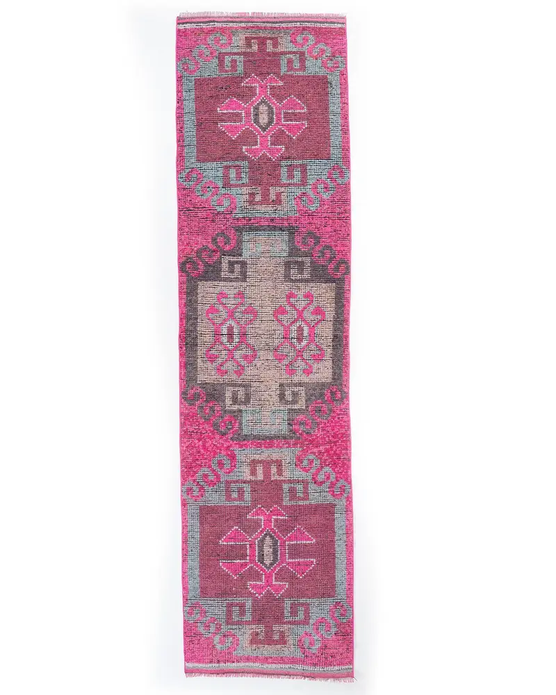 Zarif Pembe Halı, 2,9x11,2 ft Şık Dekor