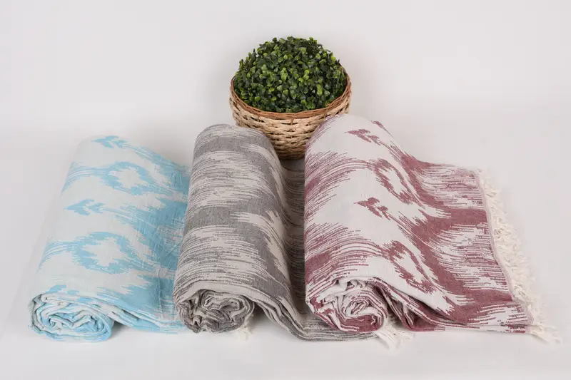 Wedding Favors, Throw Blanket Couch, Gift For Wedding Day, 80x60 Cotton Set of 5 Towel, Bachelorette Party Gifts, Organic Throw, Woven Blanket - 7