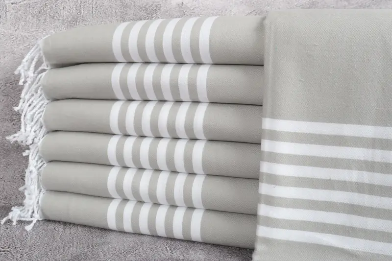 Personalized Gifts, Bridesmaid Gift Towel, Bachelorette Party Favors Beach, Organic Towel, 70x40 Cotton Striped Towel, Bachelorette Party Favors - 1