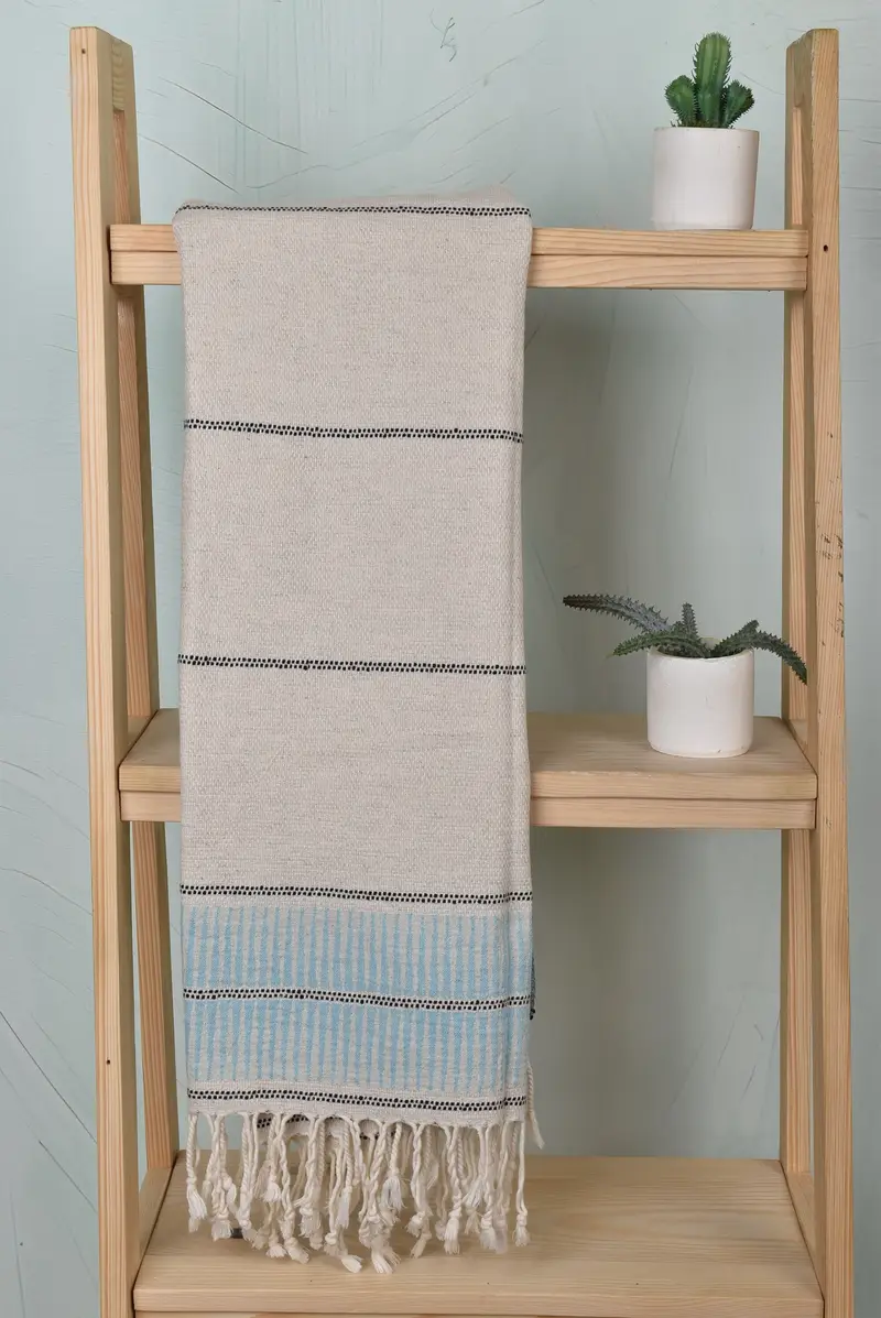 Monogram Towels, Eco-friendly Turkish peshtemal towel, 70x40 Linen Striped Towel, Lightweight towel, Gift Boxes Towel, Hammam towel, Absorbent towel - 8