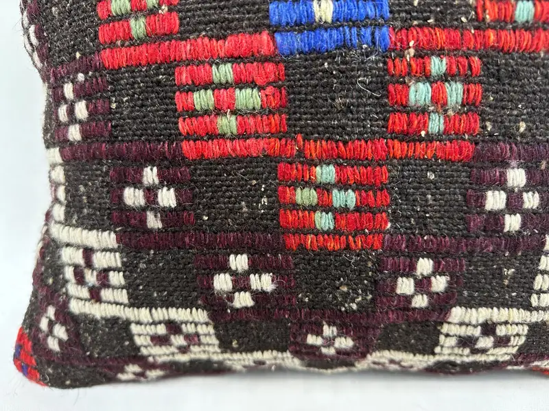 18x18 White Pillow Cover, Kilim Cushion Sham, Cushion Cover, Home Decor Pillow, Indoor Pillow, Turkish Rugs Cushion Case, Boho Pillow - 2