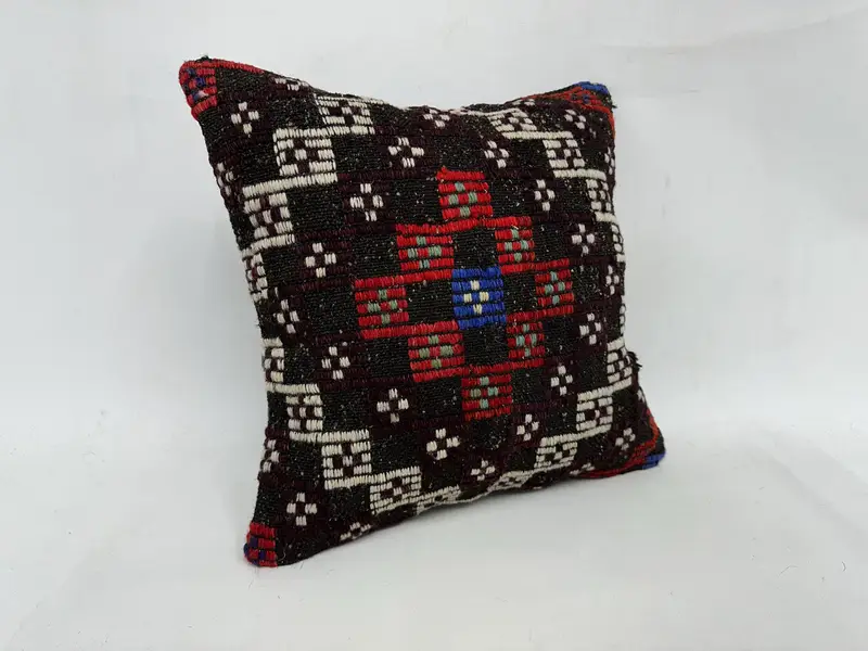 18x18 White Pillow Cover, Kilim Cushion Sham, Cushion Cover, Home Decor Pillow, Indoor Pillow, Turkish Rugs Cushion Case, Boho Pillow - 3