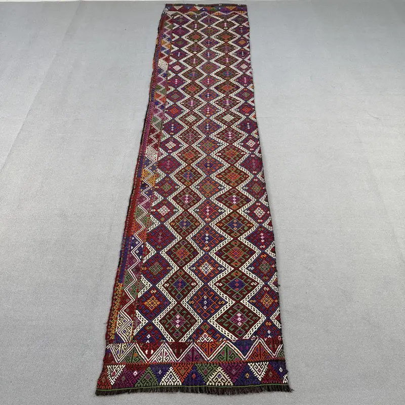 Rainbow Animal Print Rug, 2.8x12.4 ft Vibrant Decor