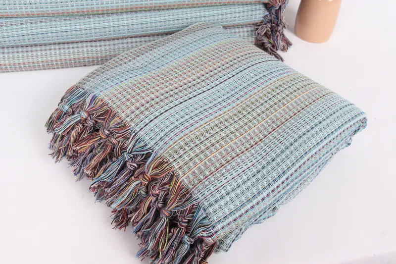 92x88 Cotton Geometric Towel, Decorative Blanket, Woven Throw Blanket, Turkish Cotton Throw Blanket, Monogram Beach Blanket, Tablecloth, Home Gift - 5