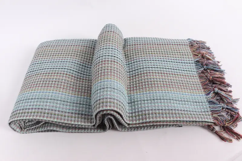 92x88 Cotton Geometric Towel, Decorative Blanket, Woven Throw Blanket, Turkish Cotton Throw Blanket, Monogram Beach Blanket, Tablecloth, Home Gift - 6