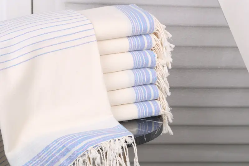 Personalized Blue-Pink Cotton Towel, Bachelorette Gift, 36x67 Inches