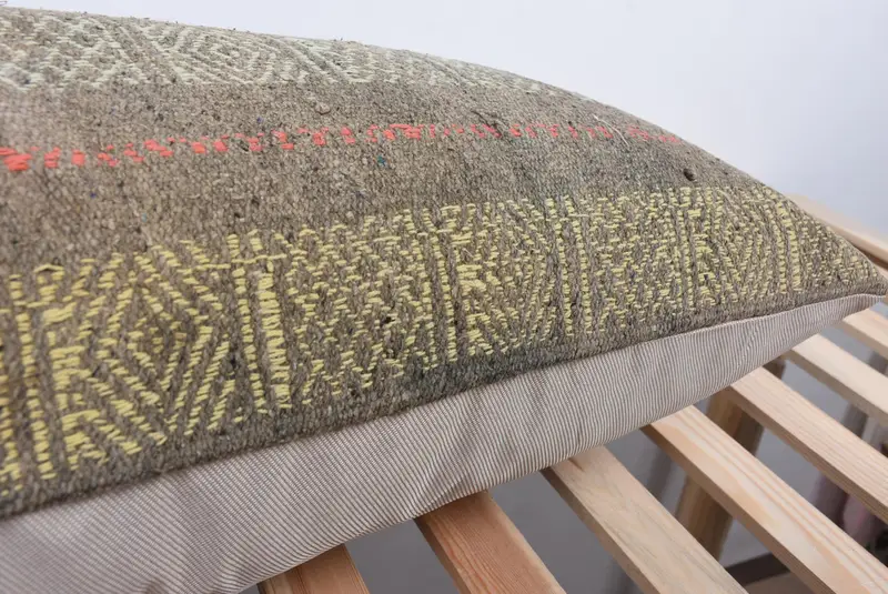 16x48 Brown Cushion Cover, Kilim Pillow Cover, Shabby Chic Cushion Cover, Cushion Case, Turkish Pillow, Pillow for Couch - 7
