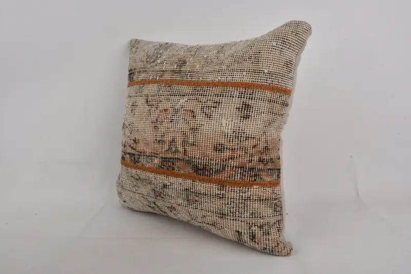 Embroidered Patchwork Pillow, 20x20 Inches Decorative Cushion - 3
