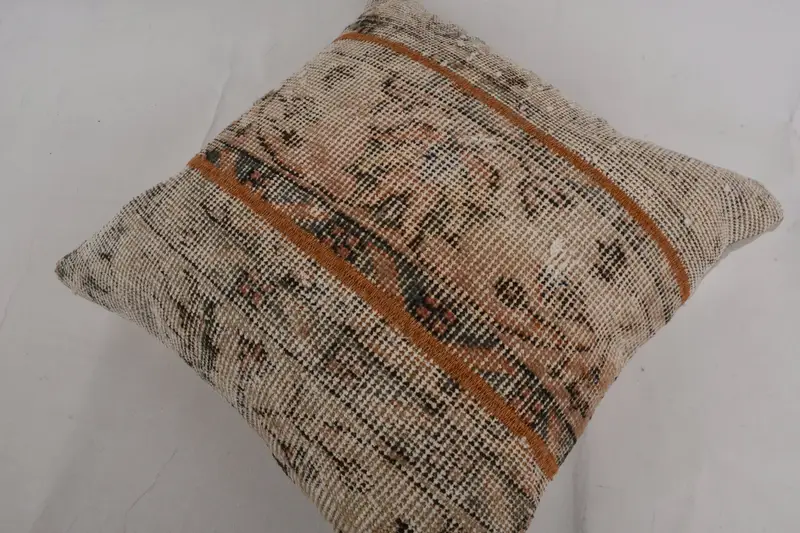 Embroidered Patchwork Pillow, 20x20 Inches Decorative Cushion - 6