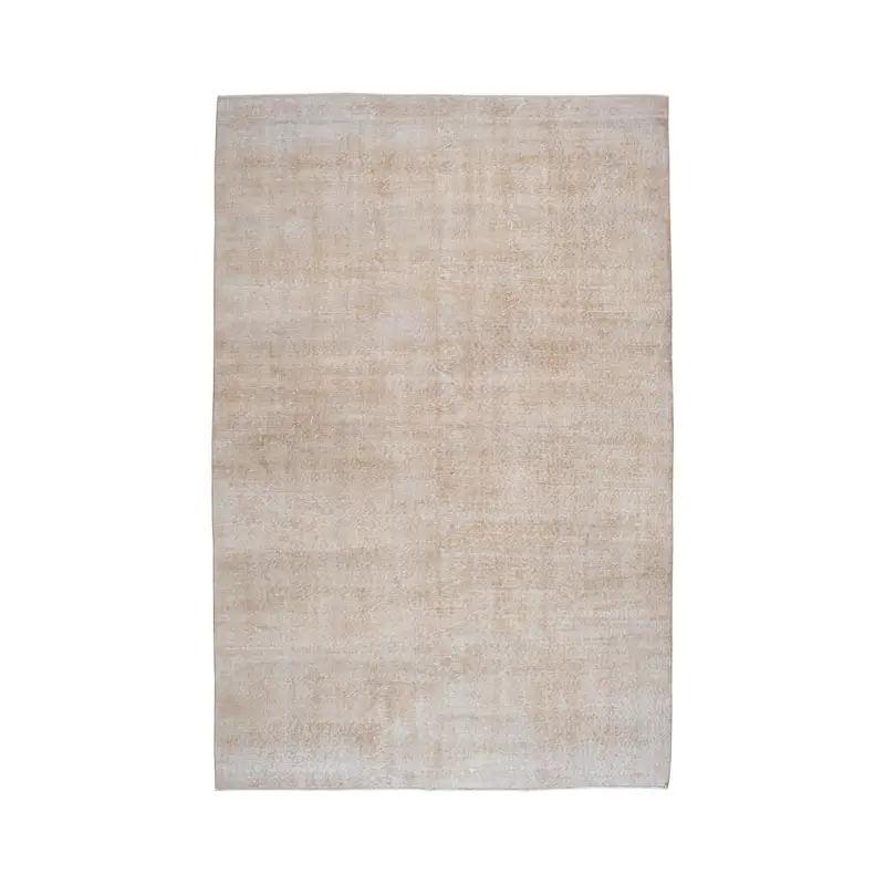 Alfombra turca vintage 6,3x9,7 pies (191x295 cm), alfombra del suroeste blanca beige Oushak - 1
