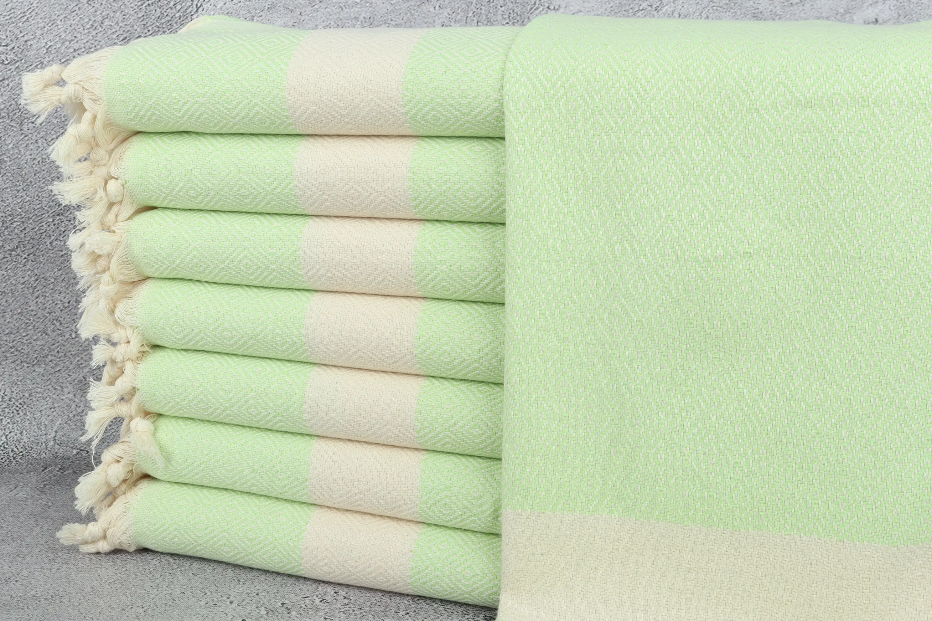 Personalized Monogram Hand Towel Pistachio Green Cotton, 20x36 - 1