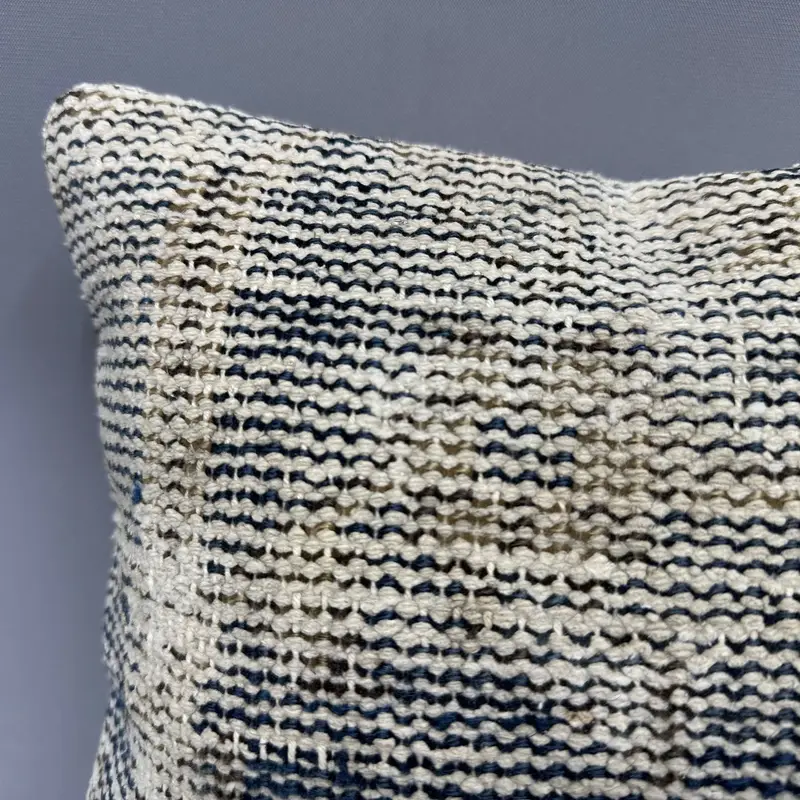 Decorative Pillow Cover, Tribal Cushion Cover, Shabby Chic Pillow, Pillow Case, 12x12 Blue Cushion, Boho Pillow, Turkish Pillow, Kilim Pillow Cover - 5