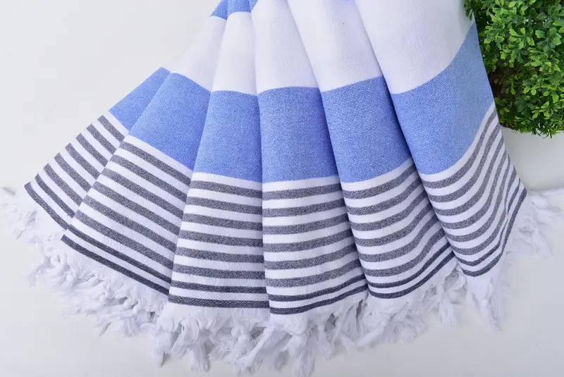 Best Friend Christmas Gift, Monogrammed Beach Towel, 68x36 Cotton Striped Terry Towel, Bachelorette Party Gifts, Kids Beach Towel, Embroidered Towel - 2