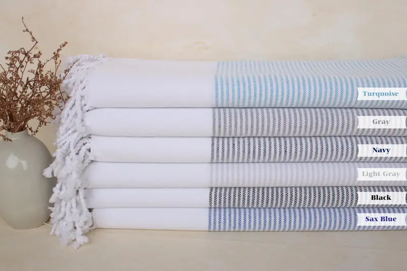 Bachelor Bachelorette Party Gefälligkeiten, monogramm türkisches Handtuch, gestickeltes Handtuch, 70x36 Baumwollstreifenhandtuch, Reisetuch, Frohe Weihnachtsgeschenke - 2