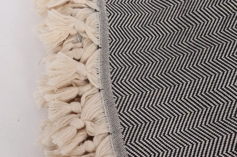 Wedding Gift Customized Blanket, Couch Throw Blanket, Woven Blanket, 84x64 Cotton Chevron Towel, Monogram Blanket, Boho Throw Blankets - 7